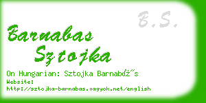 barnabas sztojka business card